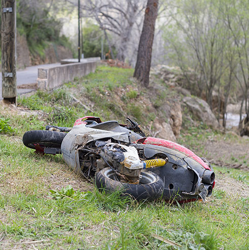 motorcycle on the side of the road
